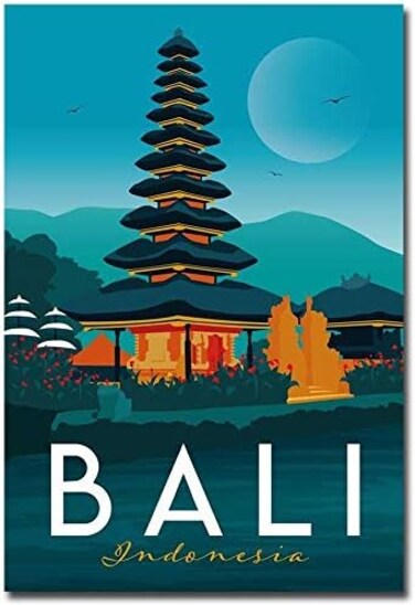 REFRIGERATOR MAGNET Bali, Indonesia Travel Art Size 2. 5 x 3. 5.