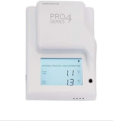 SafetySiren Pro4 Series (4th Gen- Leader in Home Radon Detection Since 1993. Made in The USA - USA Version pCi/L.