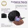 B BEAUTYBABY Black Cordless Deep Conditioning Heat Cap, Microwavable Treatment Steaming Heat Cap for Thermal Spa Curly Hair, 100% Natural Cotton Flaxseed Seed Interior.
