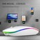 TENMOS Wireless Bluetooth Mouse, LED Slim Dual Mode (Bluetooth 5. 1USB2. 4GHz Rechargeable Silent Bluetooth Wireless Mouse with Type C Adapter for Laptop/MacBook/iPad OS 13 and Above (White.