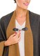 MELIFLUOS DESIGNED IN SPAIN Clip Holder Buckle Clasp Pin for Poncho Cape Cardigan Wrap Shawl Accessories, Black With Silver Clamps, One size.