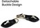 MELIFLUOS DESIGNED IN SPAIN Clip Holder Buckle Clasp Pin for Poncho Cape Cardigan Wrap Shawl Accessories, Black With Silver Clamps, One size.