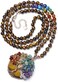 Top Plaza 7 Chakra Healing Crystal Natural Round Gemstone Pendant Necklace Life Tree Copper Wire Wrapped Beads Necklaces Reiki Jewelry for Women.
