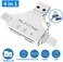 SUNTRSI 4 in 1 SD Card Reader for i-Phone i-pad, Micro SD Card Reader SD Card Adapter for Android Mac PC Camera, Portable Memory Card Reader for Trail Camera Viewer, Compatible with SD and TF Card.