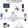 SUNTRSI 4 in 1 SD Card Reader for i-Phone i-pad, Micro SD Card Reader SD Card Adapter for Android Mac PC Camera, Portable Memory Card Reader for Trail Camera Viewer, Compatible with SD and TF Card.