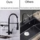 Delle Rosa Kitchen Faucet, 3 Way Drinking Water Faucet, 3 in 1 Water Purifier Faucets, High Arc and Dual Handles Commercial Kitchen Faucet Brushed Gold.