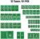 KeeYees 12 Types SMD to DIP Adapter PCB Proto Board Kit SOP8 SOP10 SOP14 SOP16 SOP20 SOP24 SOP28 0402/0603/0805 SMT SOT89/SOT223 TQFP100 QFN32 QFN44/48 with 40pcs 2. 54mm Pin Header.
