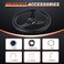 RASTP Universal Racing Steering Wheel 13. 8&rdquo;/350mm 6 Bolts Grip Vinyl LeatherAluminum with Horn Button for Car -Black.