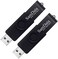SamData 16GB USB Flash Drives 2 Pack 16GB Thumb Drives Memory Stick Jump Drive with LED Light for Storage and Backup (2 Pack Black.