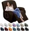 YEMYHOM 4 Pieces Stretch Recliner Slipcover Latest Jacquard Recliner Chair Cover with Side Pocket Anti-Slip Fitted Recliner Cover Couch Furniture Protector with Elastic Bottom (Recliner, Dark Coffee.