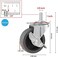 WHARSTM 3" Locking Swivel Stem Casters Set of 4, 3/8"-16 x 1" (Screw Diameter 3/8", Screw Length 1"Rubber Casters with 360 Degree No Noise, Grey, Steel, Swivel, Stem, Locking, 4 Units.