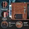 NERO MANETTI Zippered Vegan Leather Padfolio/Portfolio Pad Holder-Business PU Leather Notepad Folder for Resumes, Interviews, iPad/Tablet, Phone, Legal Pad Notebook Executive Binder for Women, Men.