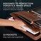 NERO MANETTI Zippered Vegan Leather Padfolio/Portfolio Pad Holder-Business PU Leather Notepad Folder for Resumes, Interviews, iPad/Tablet, Phone, Legal Pad Notebook Executive Binder for Women, Men.