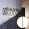 PEESIN Black Pendant Light Fixture Chain, 6 Feet Lighting Hanging Chain, Pendant Lamp Fixture Chain Extension with Connection Locks, Heavy Duty Lighting Chain Replacement for Chandelier, Plants, 50 BL