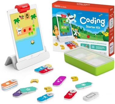 Osmo - Coding Starter Kit for iPad - 3 Educational Learning Games - Ages 5-10- Learn to Code, Coding BasicsCoding Puzzles - STEM Toy (Osmo iPad Base Included.