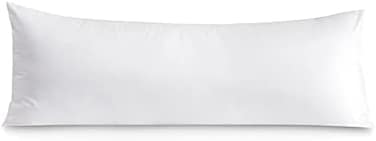 Leeden Cotton Body Pillow Cover, 800 Thread Count, Ultra Soft and Breathable Body Pillowcase for Adults, Envelope Closure, 21"x 54" Long Pillow Case body pillow cover 21"x 54" White.