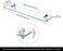 KES Bathroom Shelf 24 Inch Glass Shelf Wall Mounted Tempered Glass Shelf Polished Chrome Finish, BGS3201S60.