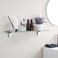 KES Bathroom Shelf 24 Inch Glass Shelf Wall Mounted Tempered Glass Shelf Polished Chrome Finish, BGS3201S60.