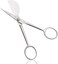 Ontaki Mini Duck Bill Knife Edge Applique Scissors 5 inch Paddle Shaped for Arts, Craft, FabricEmbroidery (Silver, Small 4. 5'.