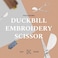 Ontaki Mini Duck Bill Knife Edge Applique Scissors 5 inch Paddle Shaped for Arts, Craft, FabricEmbroidery (Silver, Small 4. 5'.