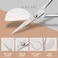 Ontaki Mini Duck Bill Knife Edge Applique Scissors 5 inch Paddle Shaped for Arts, Craft, FabricEmbroidery (Silver, Small 4. 5'.