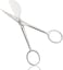 Ontaki Mini Duck Bill Knife Edge Applique Scissors 5 inch Paddle Shaped for Arts, Craft, FabricEmbroidery (Silver, Small 4. 5'.