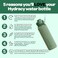 Hydracy BPA Free Water Bottle with Time Marker - Large, 1L, 32oz, Moonlight Green.