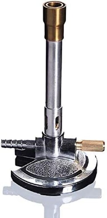 LabZhang Bunsen Burner Lab Natural Gas with Flame Stabilizer and Air with Gas Adjustment, Natural Gas with Propane Lab Heating Equipment, Alloy Steel.