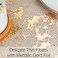 PapaKit Sparkle Metallic Gold Thin Table Runner 11"x84", Pack of 2 for Holidays, Wedding, Parties and Everyday Decoration.