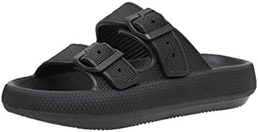 CUSHIONAIRE Women's Fame recovery cloud slide withComfort.