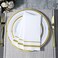 FOCUSLINE [200 Pack] Disposable Guest Towels Paper Hand Towels, Decorative Bathroom Hand Napkins for Kitchen, Parties, Weddings, Dinners or Events, White and Gold.