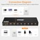 TESmart 8&times;1 HDMI Switch 8 in 1 Out 4K @ 60Hz HDCP with 19-inch Rack-EarsRS-232 / LAN ControlIR Remote Control and Auto SwitchAuto Scan Time Interval - Black.