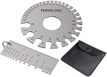 YESWELDER Stainless Steel Wire Metal Sheet Thickness Gauge Wire Thickness Gauge Welding Gauge LG-03.
