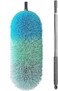 BOOMJOY Microfiber Telescoping Duster, 250cm Extendable, Scratch-Resistant Cover, Stainless Steel Pole, Detachable Bendable Head, Washable, Green.