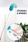 BOOMJOY Microfiber Telescoping Duster, 250cm Extendable, Scratch-Resistant Cover, Stainless Steel Pole, Detachable Bendable Head, Washable, Green.
