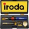 IRODA SOLDERPRO 90K Butane Soldering Iron KitMulti-Purpose 3-in-1 Heat Gun Blower, Mini Torch 25-80W Cordless Soldering Iron kitSelf-IgniteAdjustable Flame Taiwan Direct.