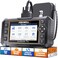 FOXWELL 2024 Code Reader NT614 Elite OBD2 Scanner Diagnostic Tool, Engine Airbag Transmission ABS Scanner for Car with ABS Bleeding, SAS Calibration, Throttle Oil Reset EPB Scan Tool Auto VIN Scanner.