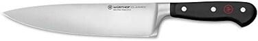 W&Uuml;STHOF Classic 8" Chef's Knife, Black.