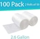 LUUO Kitchen Garbage Bags Clear Trash Bags - 2. 6 Gallon Small Garbage Bags for home office kitchen Trash Can Bathroom Bedroom 100 Counts/ 2 Rolls.