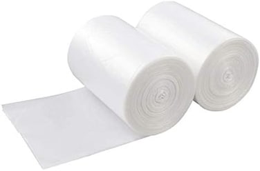 LUUO Kitchen Garbage Bags Clear Trash Bags - 2. 6 Gallon Small Garbage Bags for home office kitchen Trash Can Bathroom Bedroom 100 Counts/ 2 Rolls.