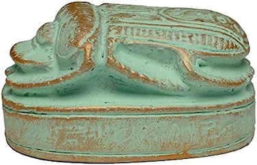 Discoveries Egyptian Imports Patina Scarab Beetle - 2".