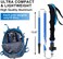 BISINNA Collapsible Trekking Hiking Poles- 2 Pack Folding Aluminum Walking Sticks with Quick Lock System 4 Season Accessories,Telescopic, Adjustable, Lightweight for Men Women blue.