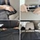واقي مقعد السيارة من مورولز، عبوة واحدة من واقي مقعد السيارة مع حشوة سميكة، واقي مقعد السيارة للأطفال - مقاس عالمي - جيوب شبكية - مقاوم للماء للحيوانات الأليفة (أسود).