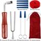Sound harbor Piano Tuning Kit Professional Wrench Hammer Rubber Mutes Set Including 9 pcs Tuning Tools for Piano Tuning with Tuner.