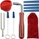 Sound harbor Piano Tuning Kit Professional Wrench Hammer Rubber Mutes Set Including 9 pcs Tuning Tools for Piano Tuning with Tuner.