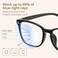 Gaoye Blue Light Blocking Glasses, Fashion Lightweight Fake Glasses Anti UV/Headache/Eyestrain Computer Gaming Glasses.