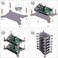 GeeekPi 6-Layer Cluster Case for Raspberry Pi 4/3/2, Stackable Case with Heatsinks, Brown.