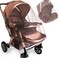 Sysmie Mosquito Net for Stroller (2 Pack- Durable Baby Stroller Mosquito Net - Perfect Bug Net for Strollers, Bassinets, Cradles, Playards, Pack N Plays and Portable Mini Crib (Coffee&hellip;.