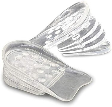Dr.Foot Dr Foot Adjustable 5-Layer Height Increase Insoles, Silicone Heel Cushion Inserts for Men and Women, Gel Heel Lift Inserts for Leg Length Discrepancy.