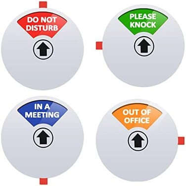 LoYinLo Privacy Sign,Do Not Disturb/Please Knock/Out of Office/in a Meeting Sign, Non-Scratch Magnetic Privacy Door Sign That Lets Others Know Whether You're Available Or Not(4. 9inch,Silver.